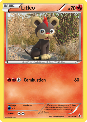 Litleo (18/106) [XY: Flashfire] Reverse Holofoil