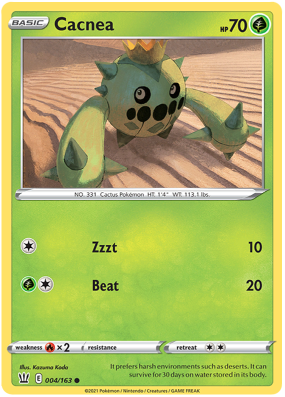 Cacnea (004/163) [Sword & Shield: Battle Styles] Reverse Holofoil