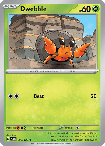Dwebble (006/182) [Scarlet & Violet: Paradox Rift] Reverse Holofoil