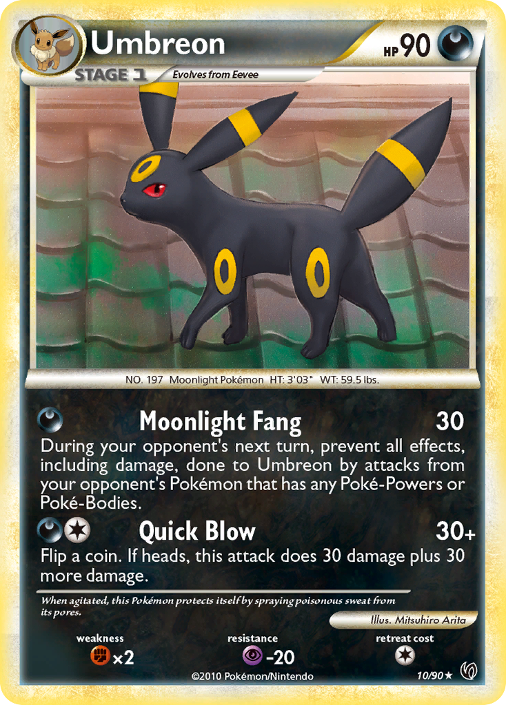 Umbreon (10/90) [HeartGold & SoulSilver: Undaunted] Reverse Holofoil