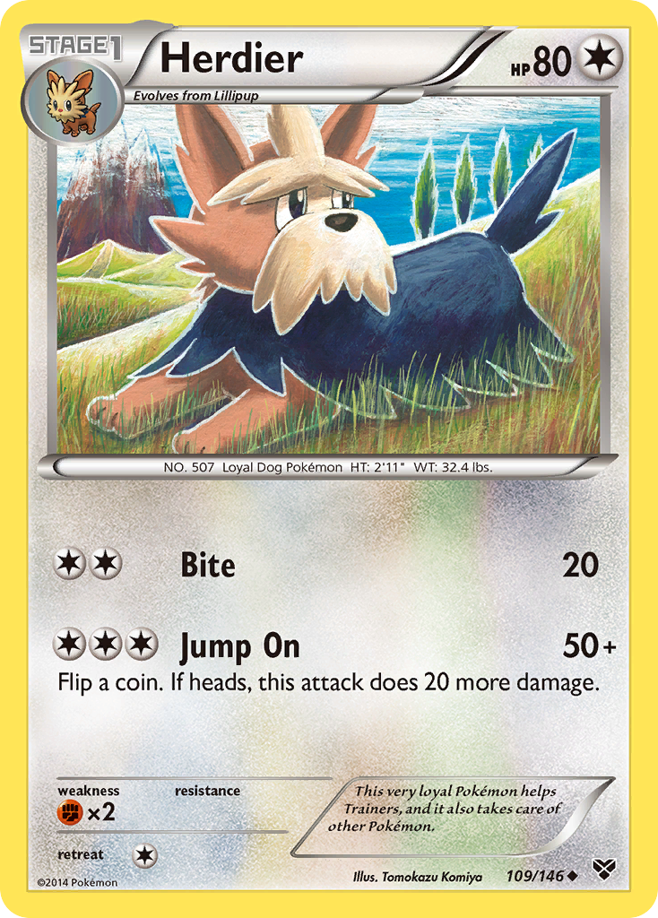 Herdier (109/146) [XY: Base Set] Reverse Holofoil