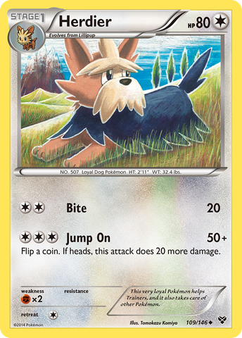 Herdier (109/146) [XY: Base Set] Reverse Holofoil