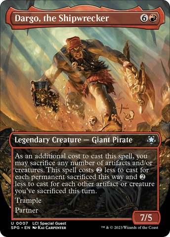 Dargo, the Shipwrecker (Borderless) [The Lost Caverns of Ixalan Special Guests] Foil
