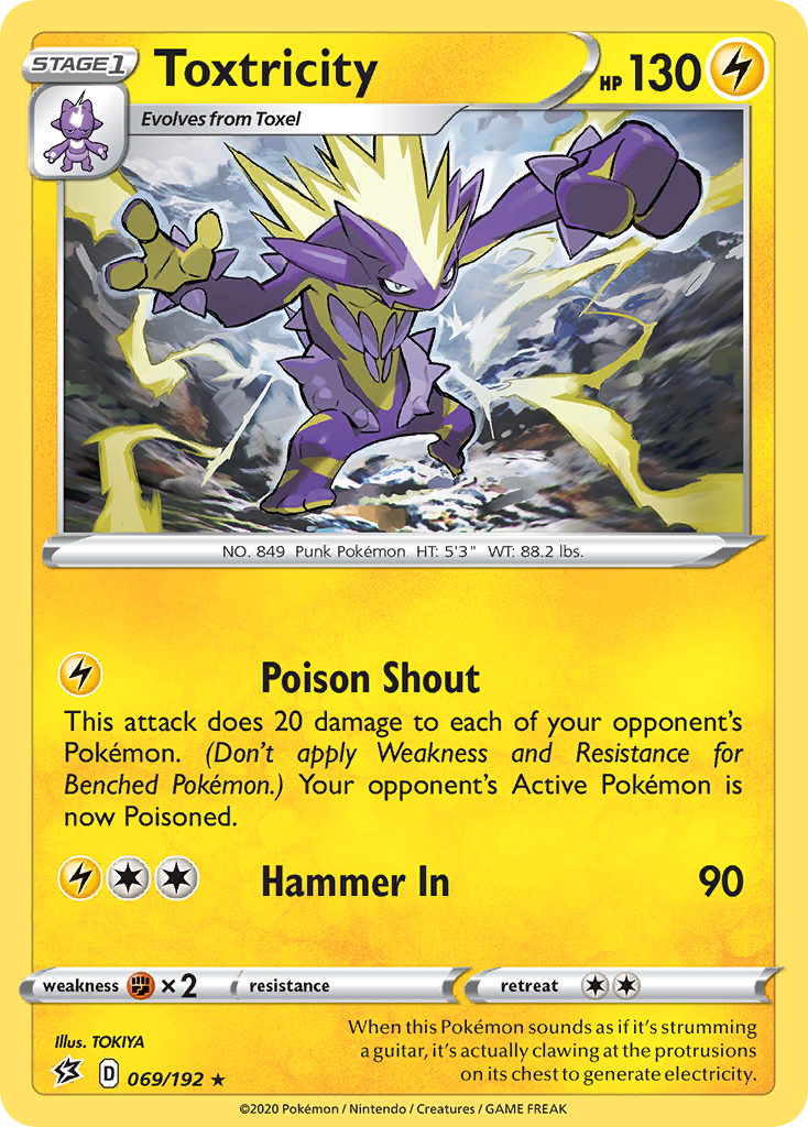 Toxtricity (069/192) [Sword & Shield: Rebel Clash] Reverse Holofoil