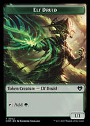 Saproling // Elf Druid Double-Sided Token [Commander Masters Tokens] Foil