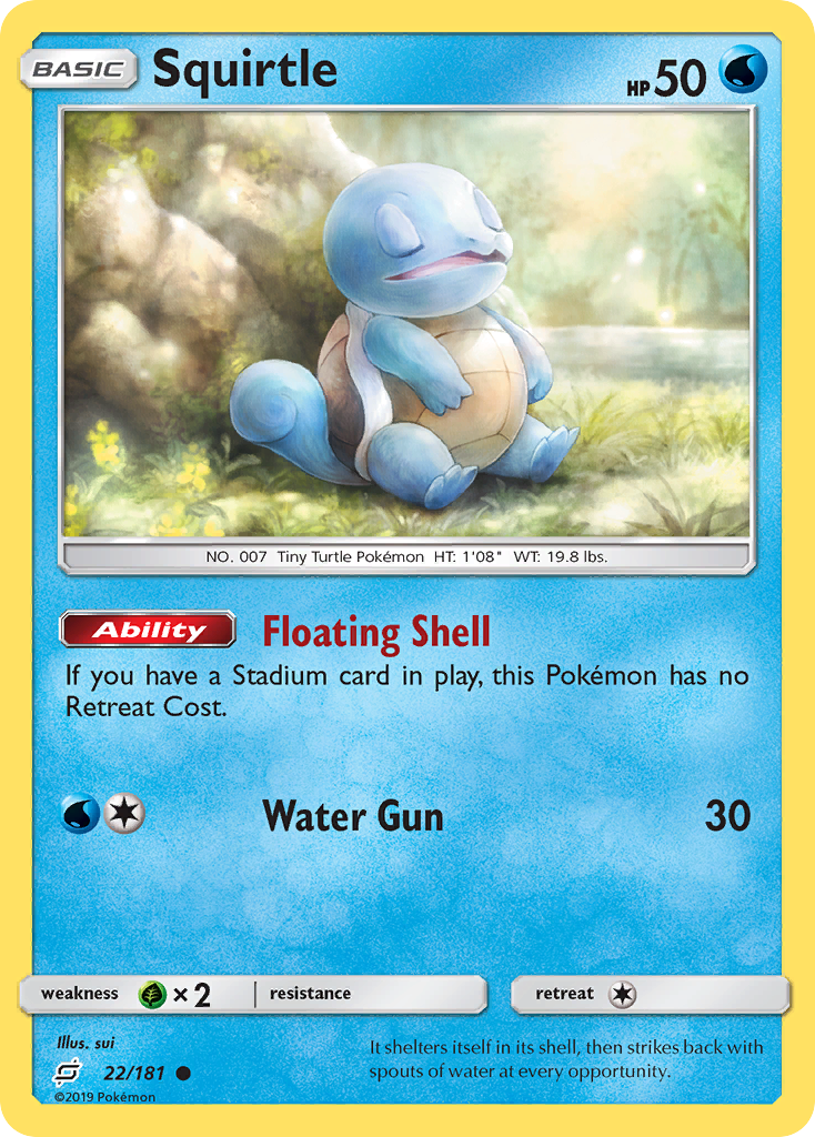 Squirtle (22/181) [Sun & Moon: Team Up] Reverse Holofoil
