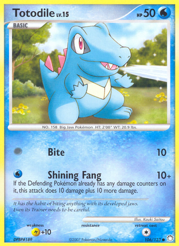 Totodile (106/123) [Diamond & Pearl: Mysterious Treasures] Reverse Holofoil