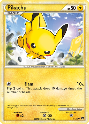 Pikachu (61/90) [HeartGold & SoulSilver: Undaunted] Reverse Holofoil
