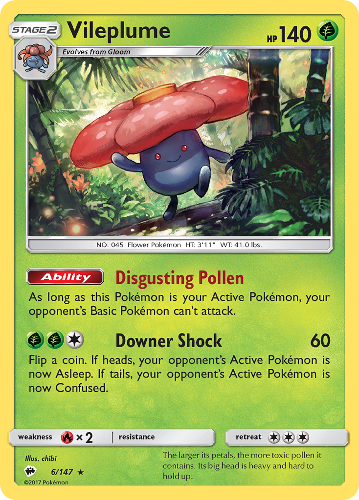 Vileplume (6/147) [Sun & Moon: Burning Shadows] Reverse Holofoil