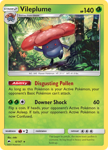 Vileplume (6/147) [Sun & Moon: Burning Shadows] Reverse Holofoil