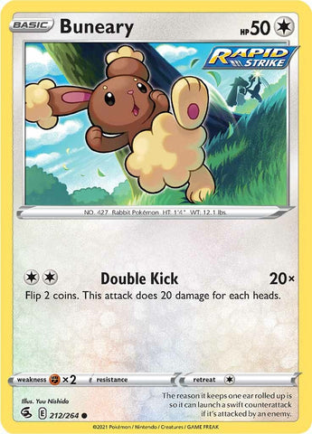 Buneary (212/264) [Sword & Shield: Fusion Strike] Reverse Holofoil