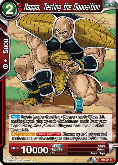 Nappa, Testing the Opposition (EB1-05) [Battle Evolution Booster] Parallel Foil