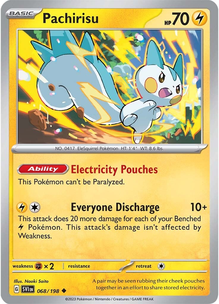 Pachirisu (068/198) [Scarlet & Violet: Base Set] Reverse Holofoil