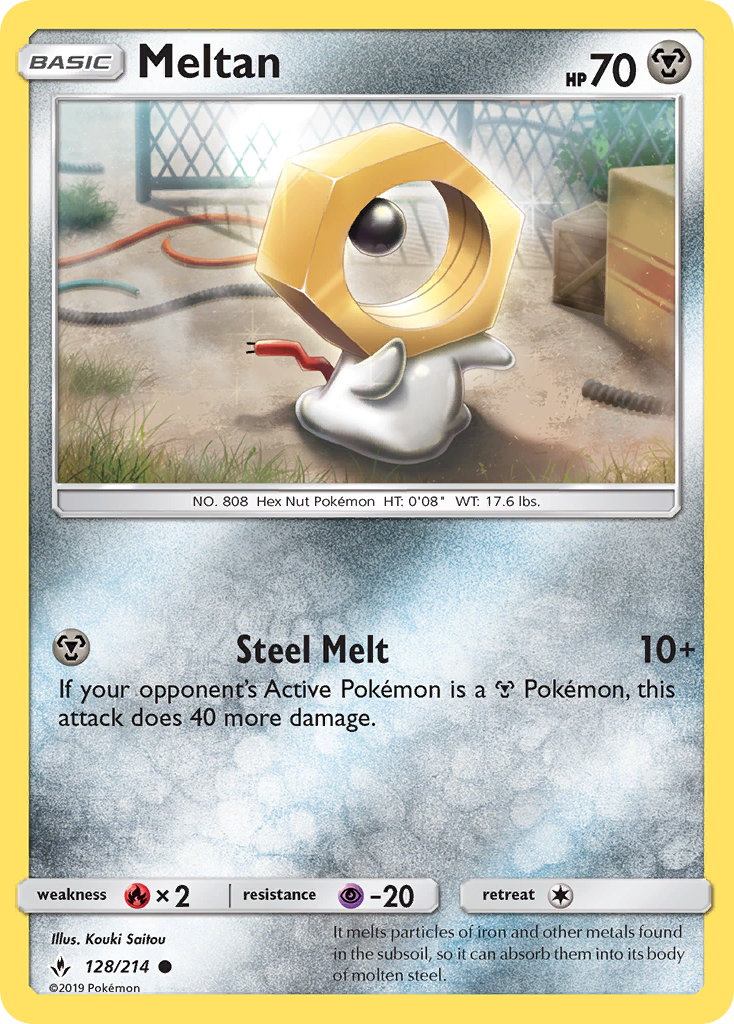 Meltan (128/214) [Sun & Moon: Unbroken Bonds] Reverse Holofoil