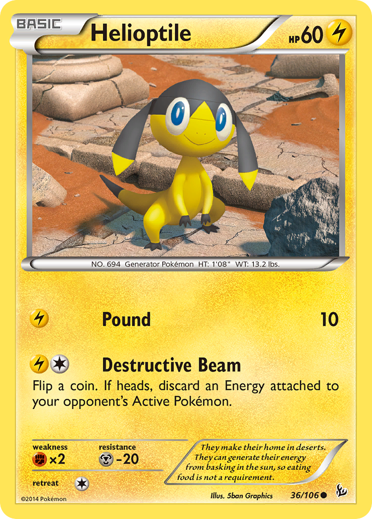 Helioptile (36/106) [XY: Flashfire] Reverse Holofoil