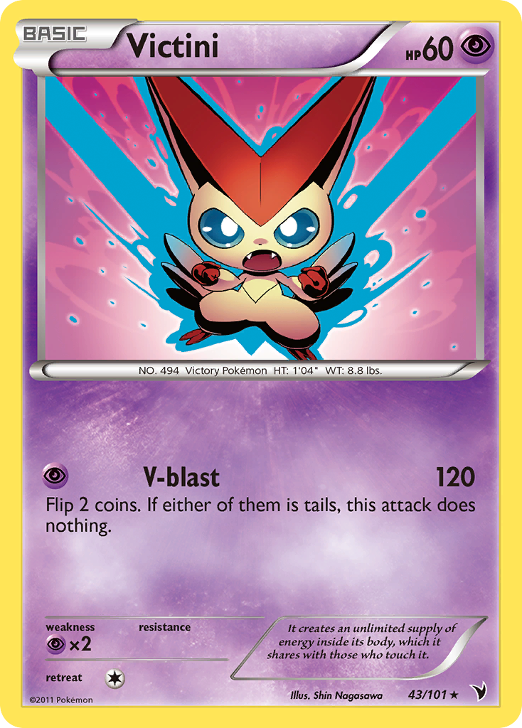 Victini (43/101) [Black & White: Noble Victories] Reverse Holofoil