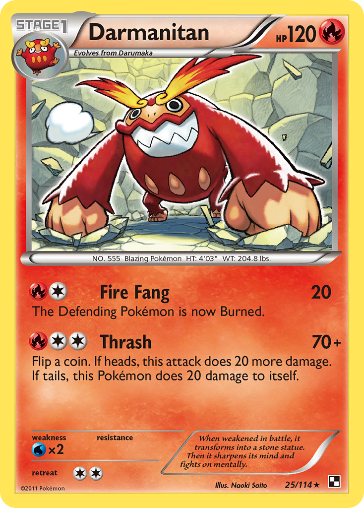 Darmanitan (25/114) [Black & White: Base Set] Reverse Holofoil