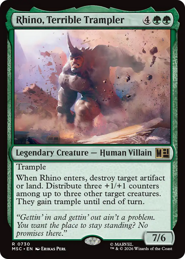 Rhino, Terrible Trampler [Marvel Super Heroes Commander] Foil