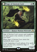 Sage of Ancient Lore // Werewolf of Ancient Hunger [Shadows over Innistrad] Foil