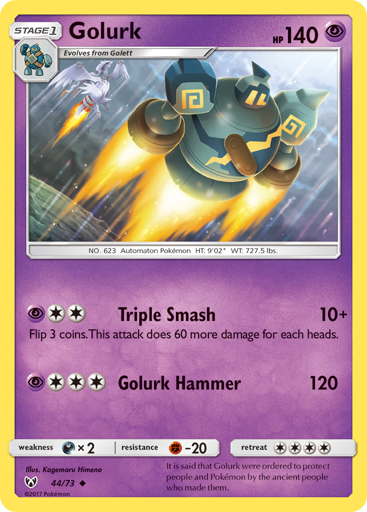 Golurk (44/73) [Sun & Moon: Shining Legends] Reverse Holofoil