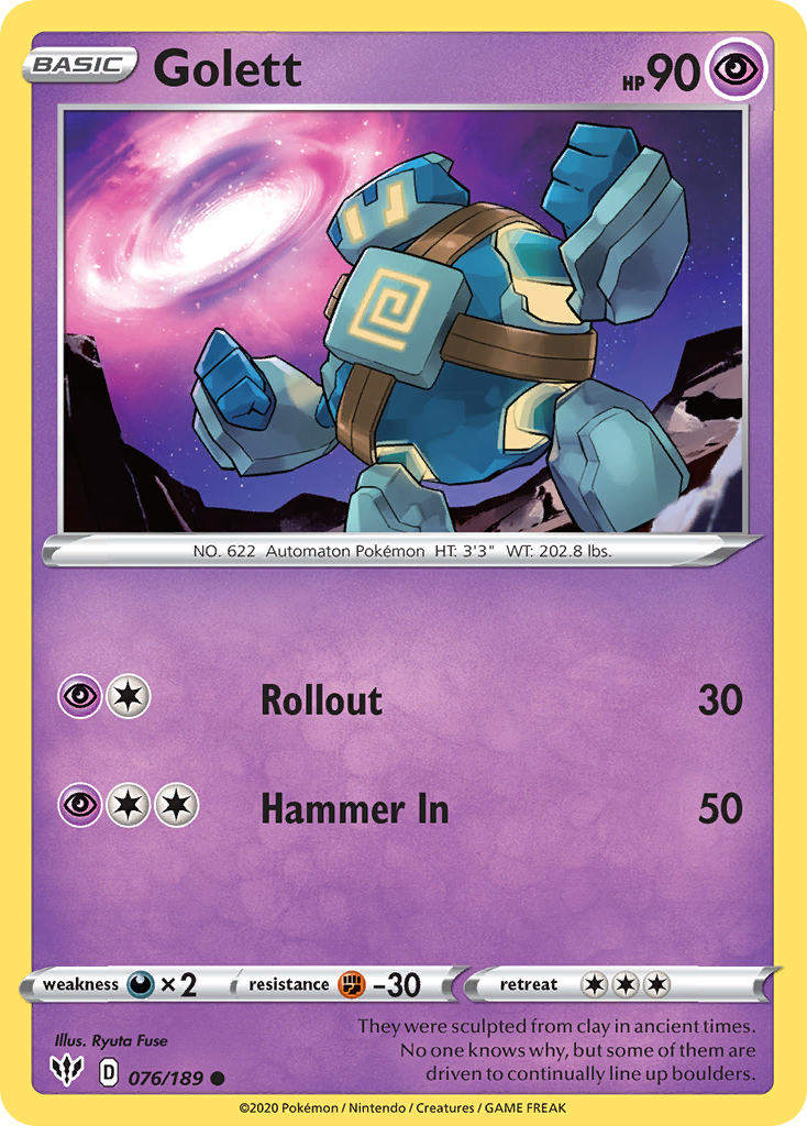 Golett (076/189) [Sword & Shield: Darkness Ablaze] Reverse Holofoil