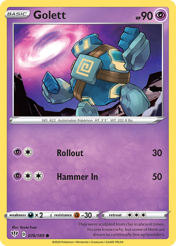 Golett (076/189) [Sword & Shield: Darkness Ablaze] Reverse Holofoil