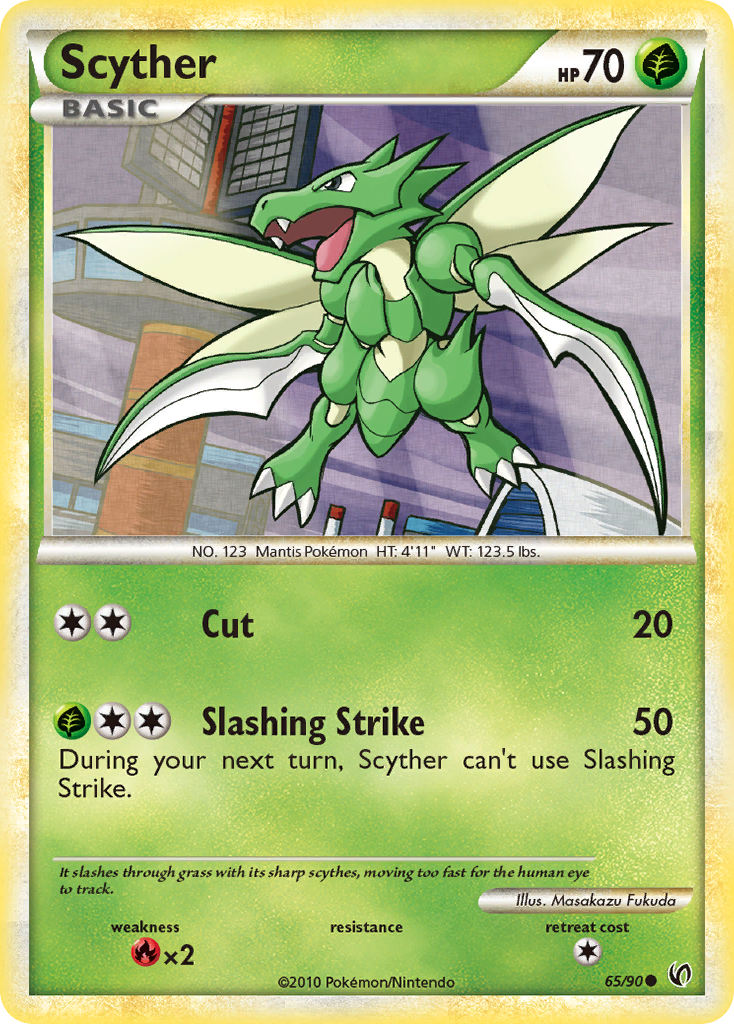 Scyther (65/90) [HeartGold & SoulSilver: Undaunted] Reverse Holofoil