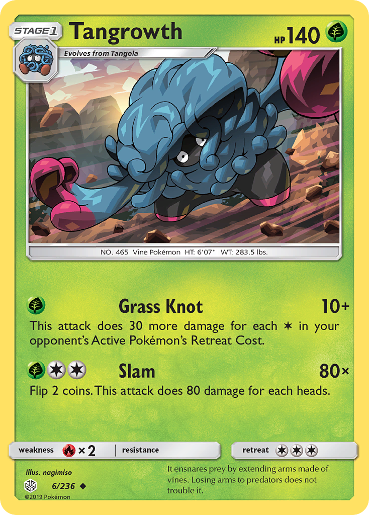 Tangrowth (6/236) [Sun & Moon: Cosmic Eclipse] Reverse Holofoil