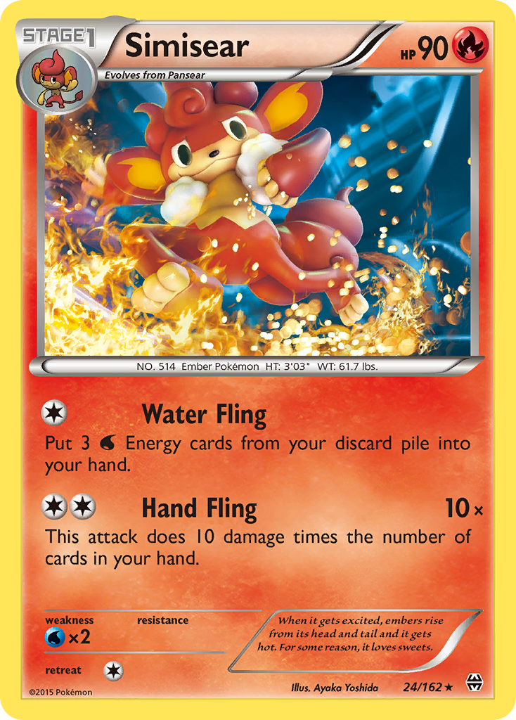 Simisear (24/162) [XY: BREAKthrough] Reverse Holofoil