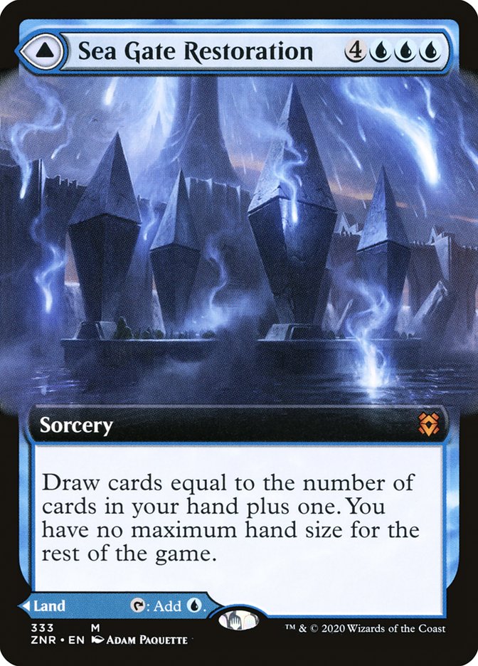 Sea Gate Restoration // Sea Gate, Reborn (Extended Art) [Zendikar Rising] Foil
