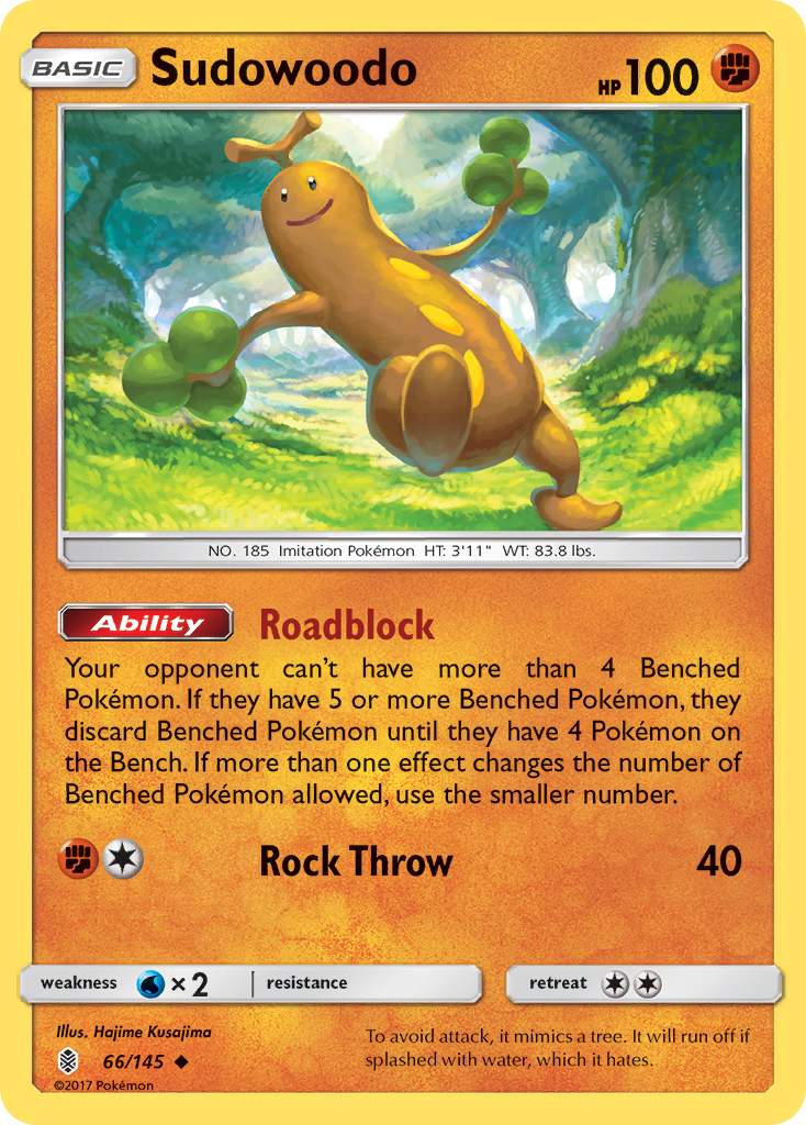 Sudowoodo (66/145) [Sun & Moon: Guardians Rising] Reverse Holofoil