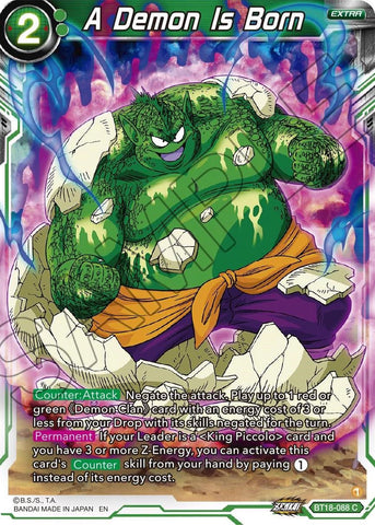 A Demon Is Born (BT18-088) [Dawn of the Z-Legends] Parallel Foil