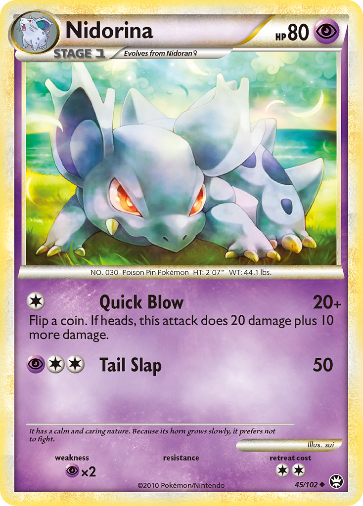 Nidorina (45/102) [HeartGold & SoulSilver: Triumphant] Reverse Holofoil
