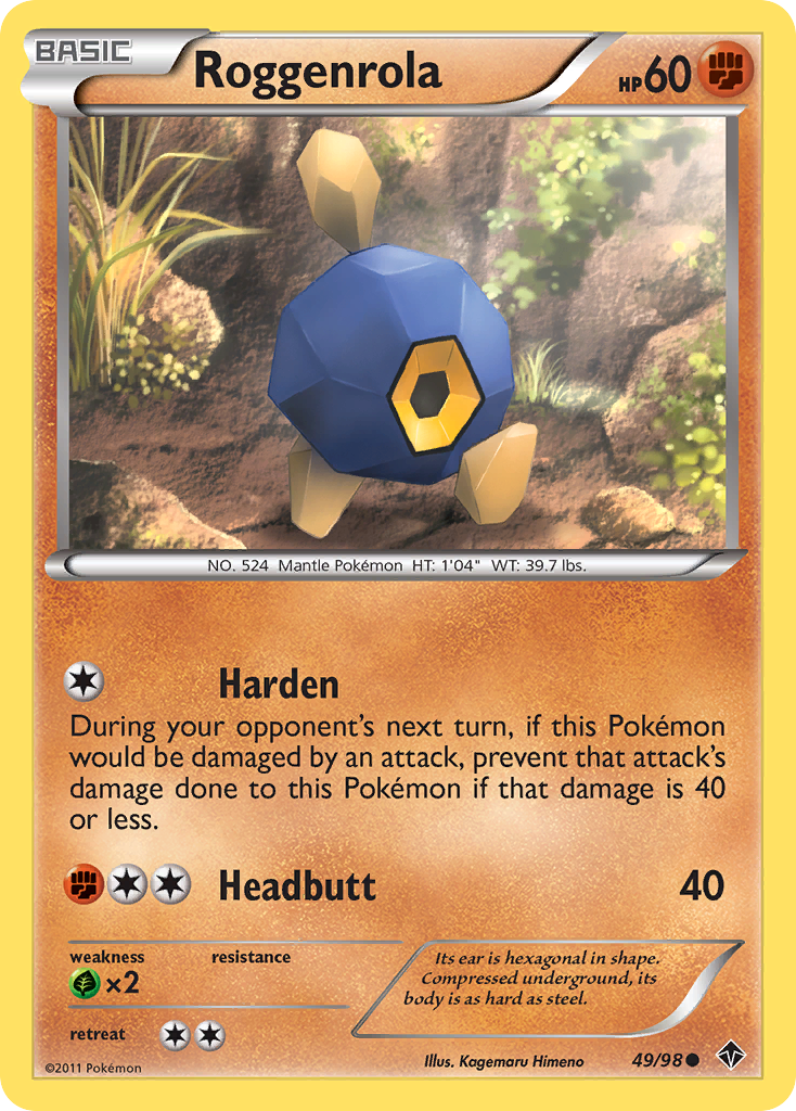 Roggenrola (49/98) [Black & White: Emerging Powers] Reverse Holofoil