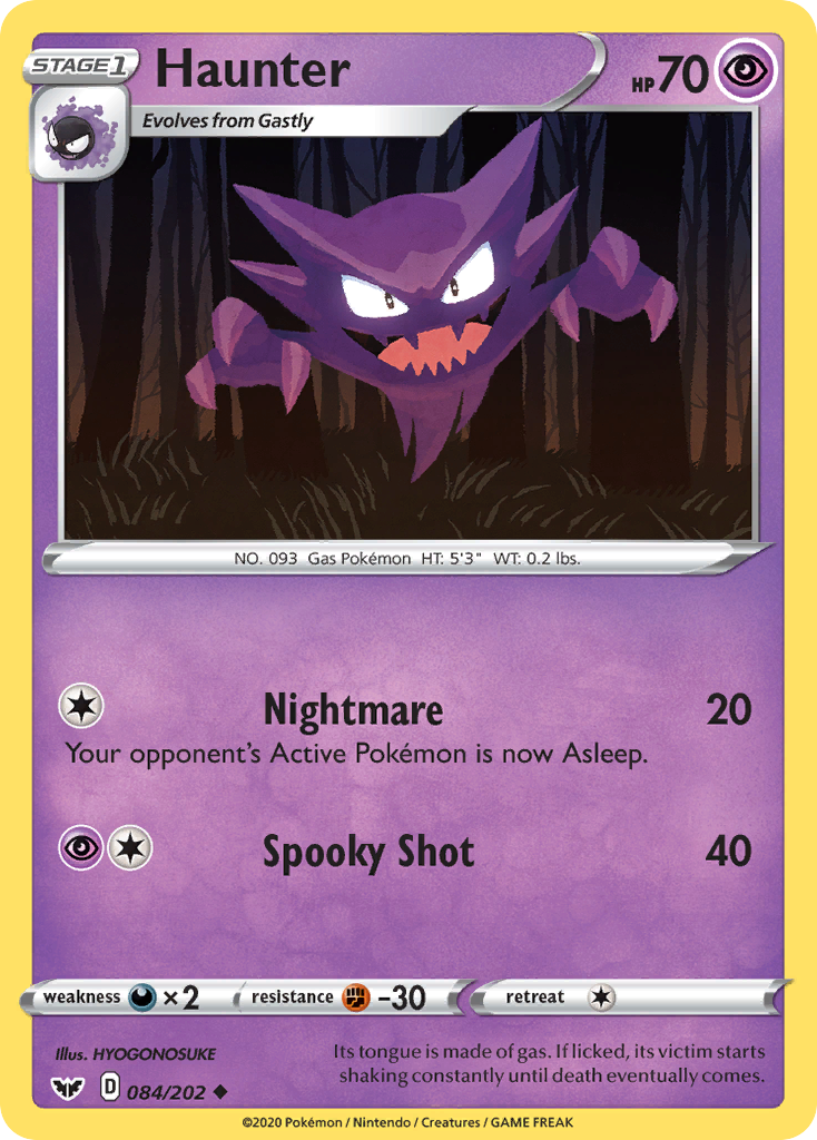 Haunter (084/202) [Sword & Shield: Base Set] Reverse Holofoil