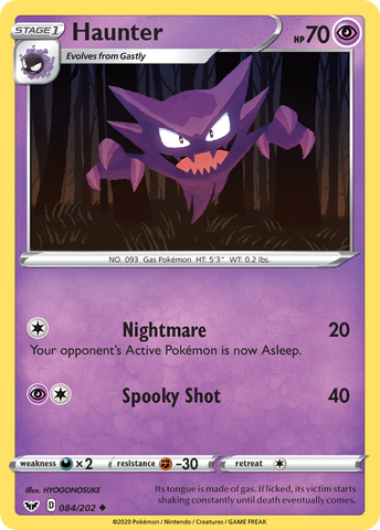 Haunter (084/202) [Sword & Shield: Base Set] Reverse Holofoil