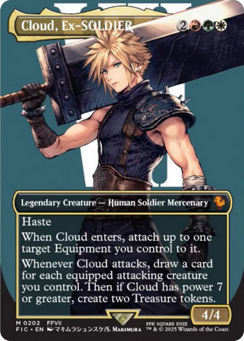 Cloud, Ex-SOLDIER (Borderless) [FINAL FANTASY Commander] Foil