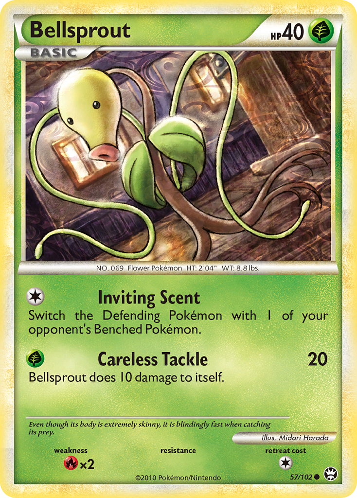 Bellsprout (57/102) [HeartGold & SoulSilver: Triumphant] Reverse Holofoil