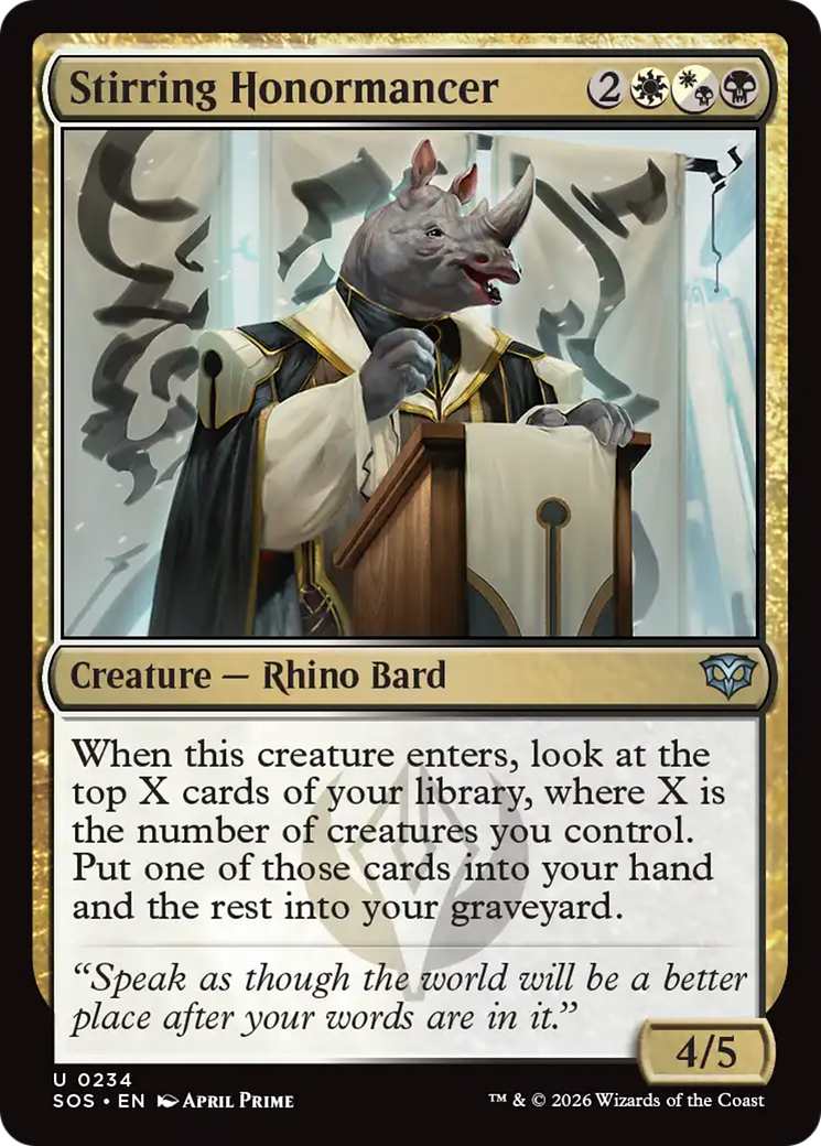 Stirring Honormancer [Secrets of Strixhaven] Foil
