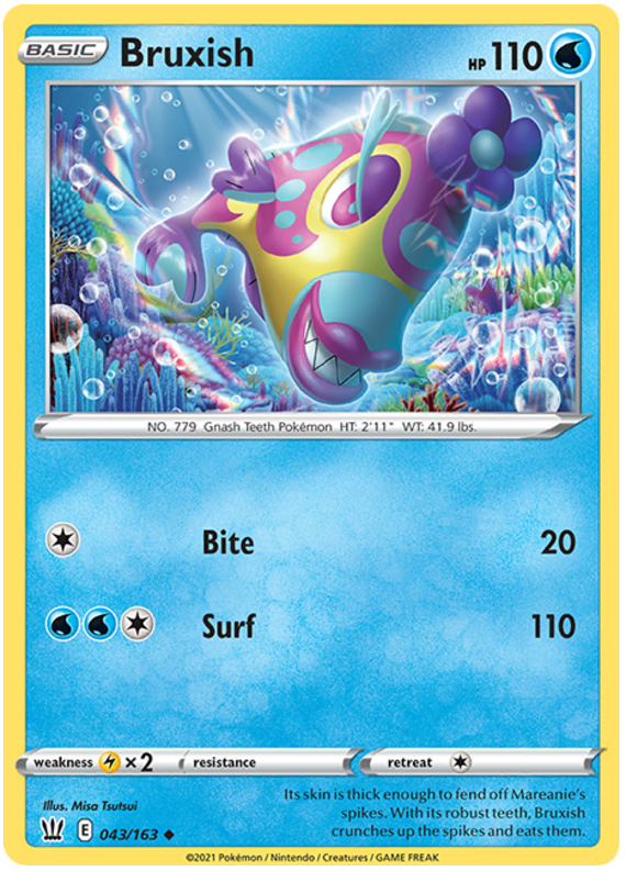 Bruxish (043/163) [Sword & Shield: Battle Styles] Reverse Holofoil