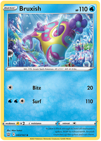 Bruxish (043/163) [Sword & Shield: Battle Styles] Reverse Holofoil