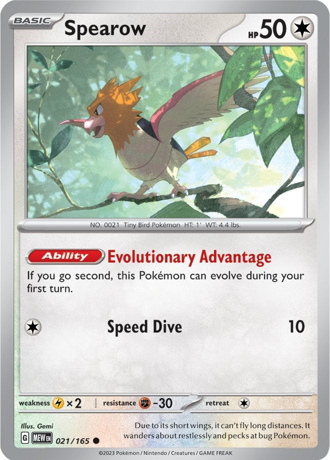 Spearow (021/165) [Scarlet & Violet 151] Reverse Holofoil