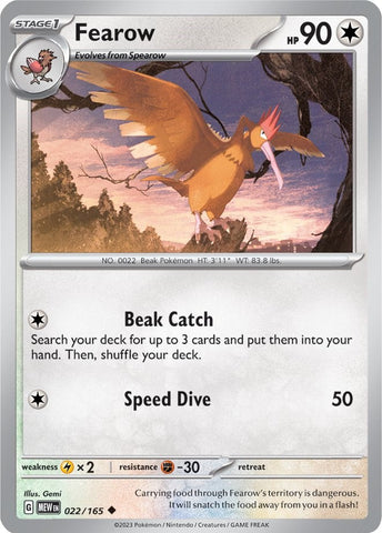 Fearow (022/165) [Scarlet & Violet 151] Reverse Holofoil