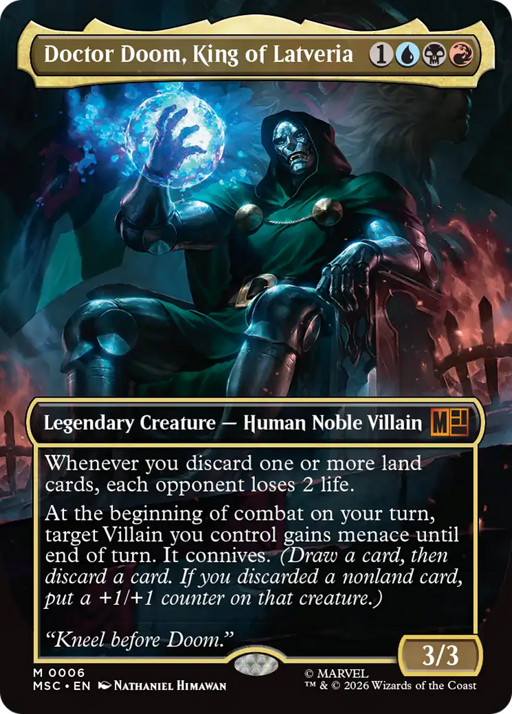 Doctor Doom, King of Latveria (Borderless) [Marvel Super Heroes Commander] Foil