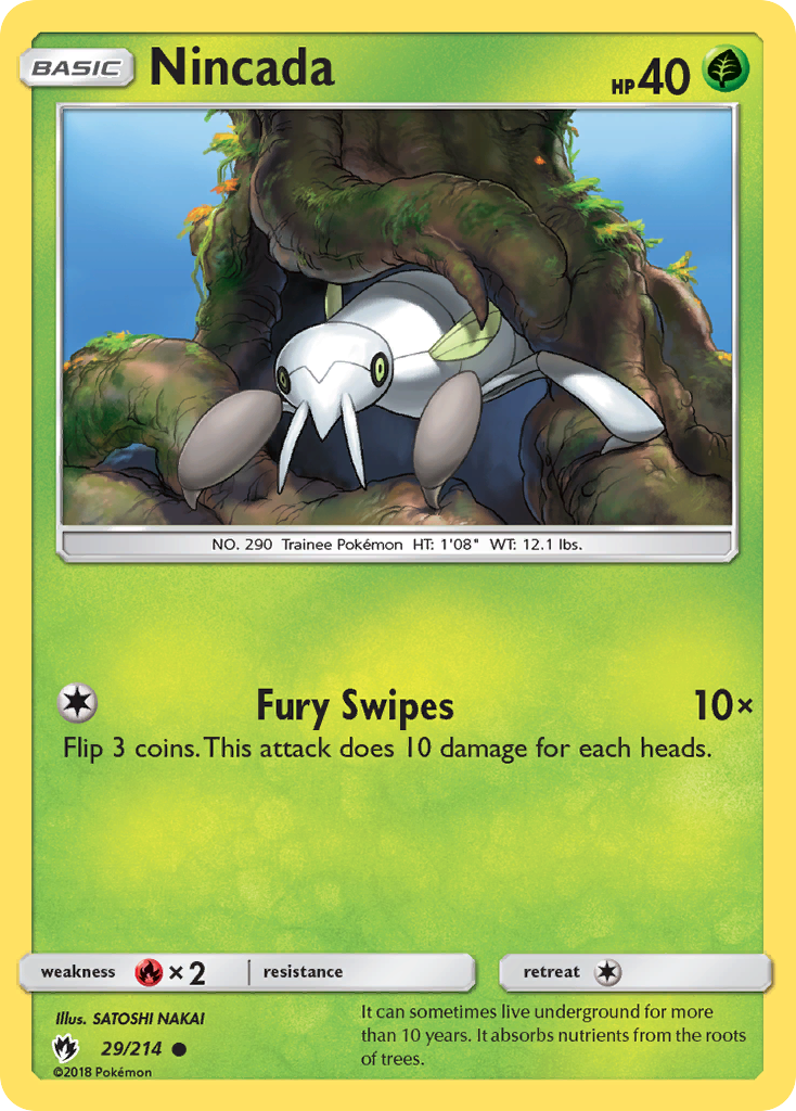 Nincada (29/214) [Sun & Moon: Lost Thunder] Reverse Holofoil