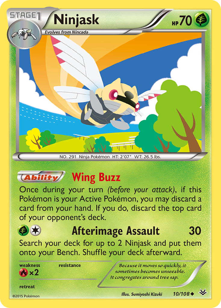 Ninjask (10/108) [XY: Roaring Skies] Reverse Holofoil