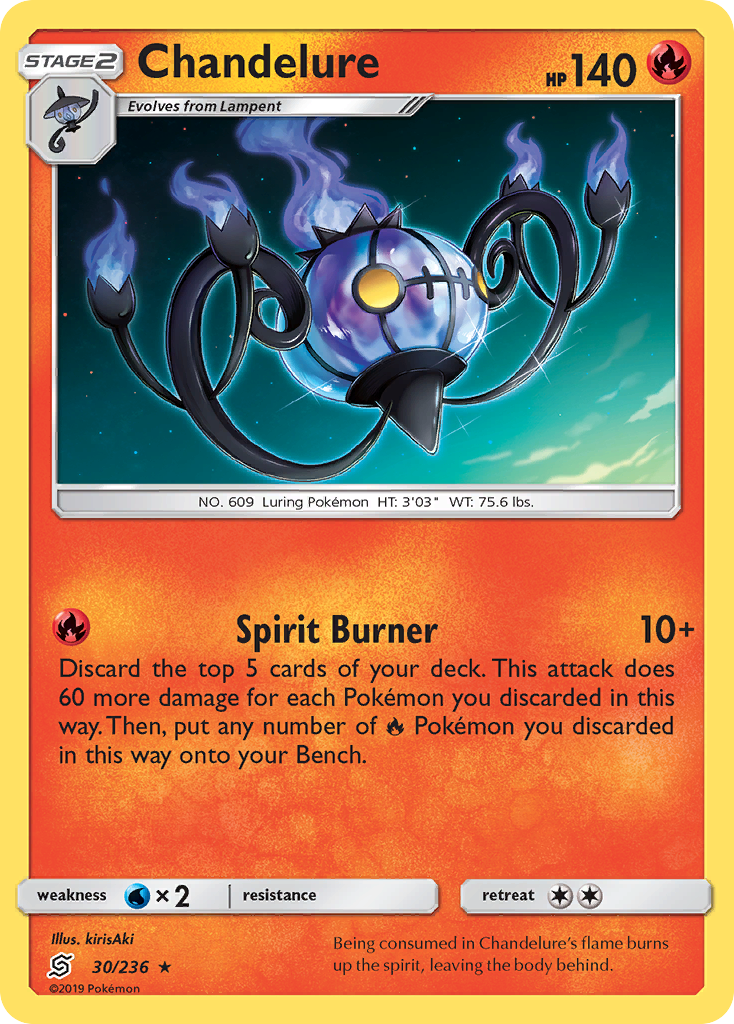 Chandelure (30/236) [Sun & Moon: Unified Minds] Reverse Holofoil
