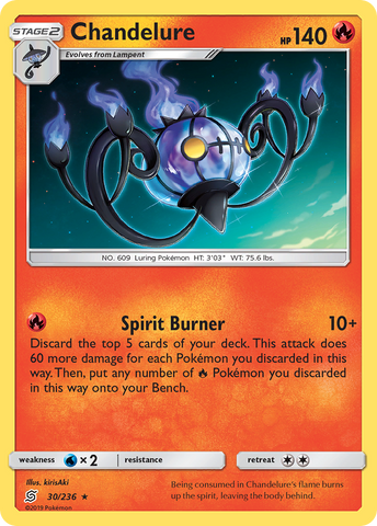 Chandelure (30/236) [Sun & Moon: Unified Minds] Reverse Holofoil