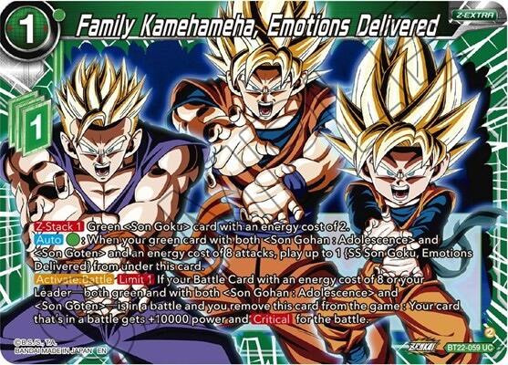 Family Kamehameha, Emotions Delivered (BT22-059) [Critical Blow] Parallel Foil