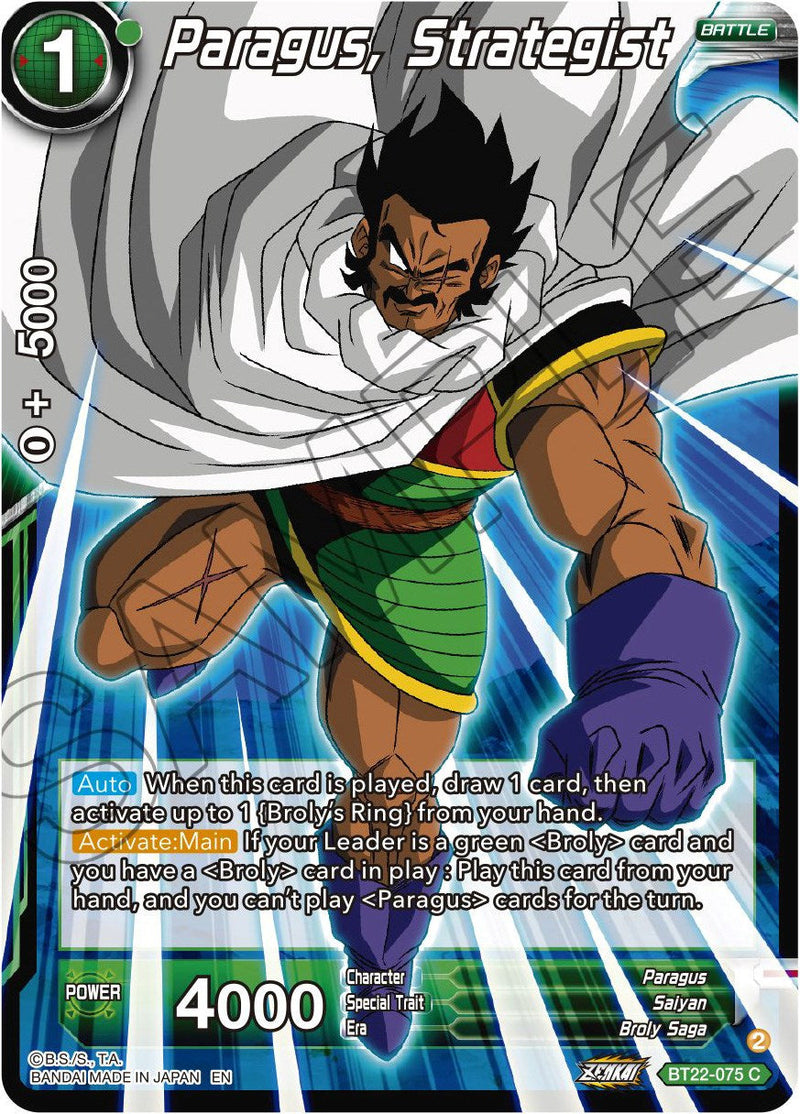 Paragus, Strategist (BT22-075) [Critical Blow] Parallel Foil